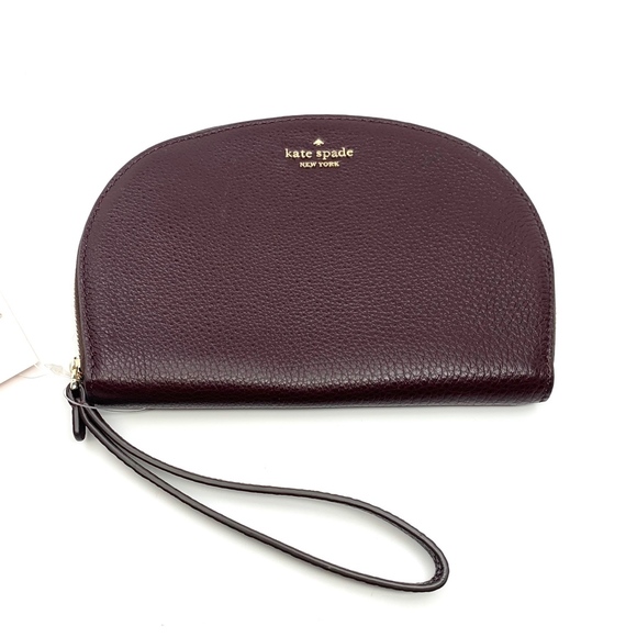 KATE SPADE RIMA LEATHER ROUND WRISTLET POUCH - Picture 6 of 9